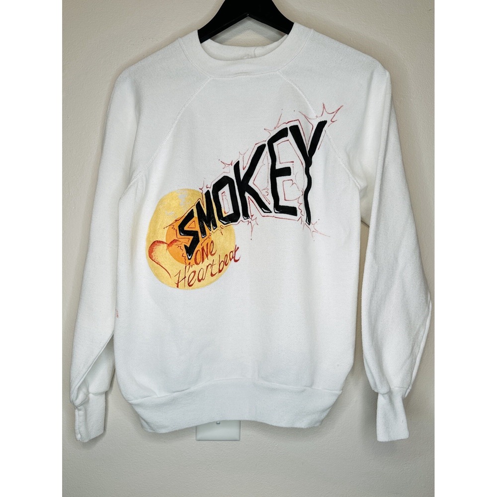 Vintage‎ 80s Smokey Robinson One Heartbeat Promo Band Sweatshirt S